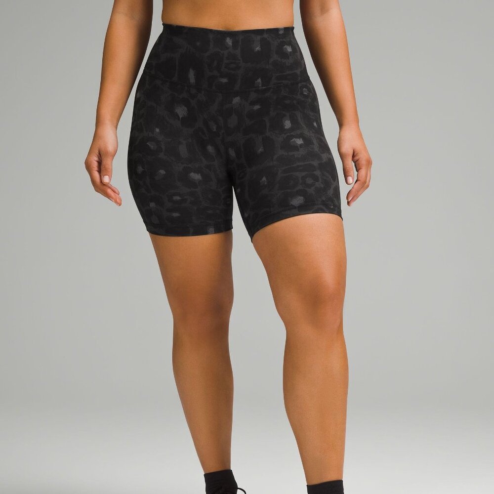 Lululemon Wunder Train High-Rise Short 6" Spray Leopard